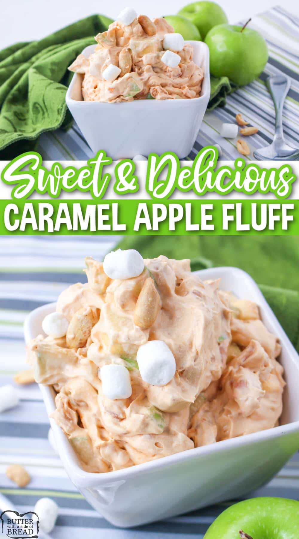 Caramel Apple Fluff made in minutes with only 6 ingredients. Simple fluff recipe that tastes like caramel apples!