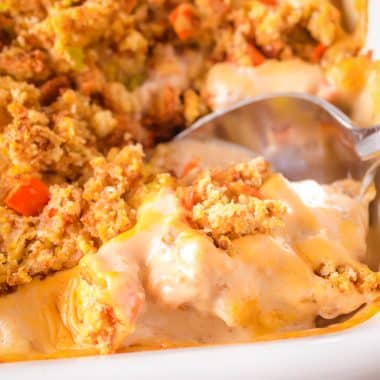 hearty chicken and stuffing casserole