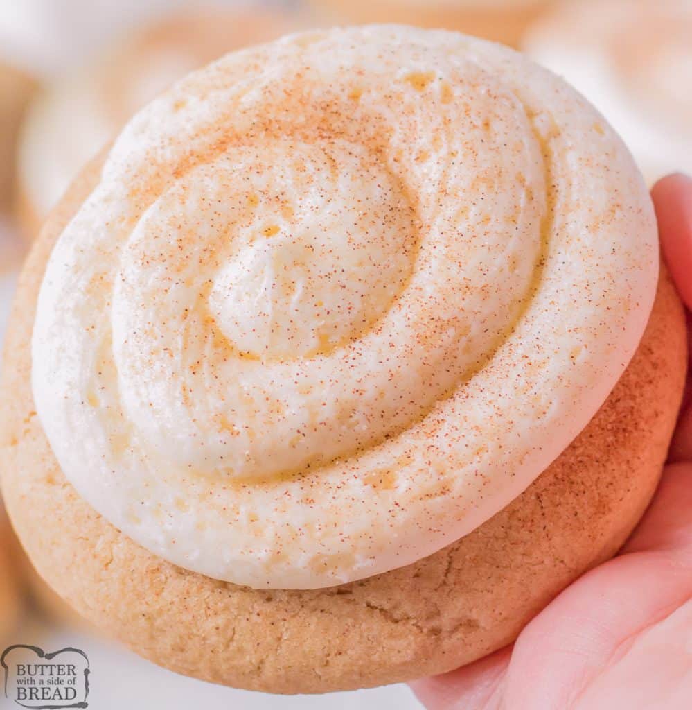 buttercream frosted snickerdoodles