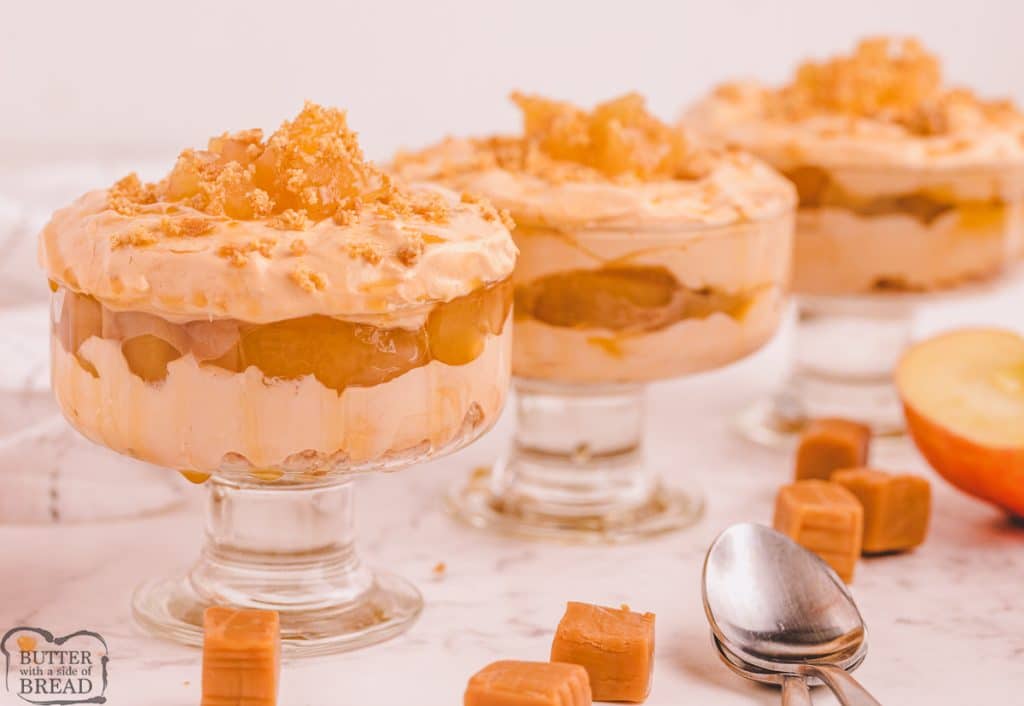dished up caramel apple pie cheesecake