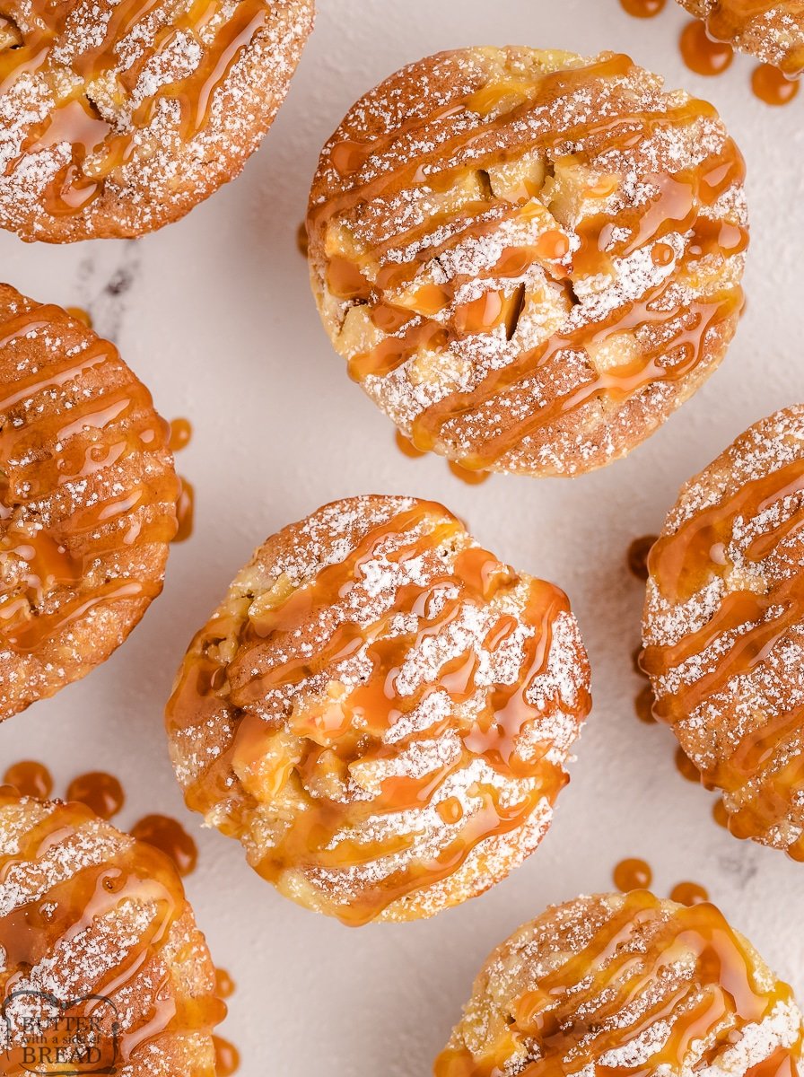 caramel apple bakery style muffins