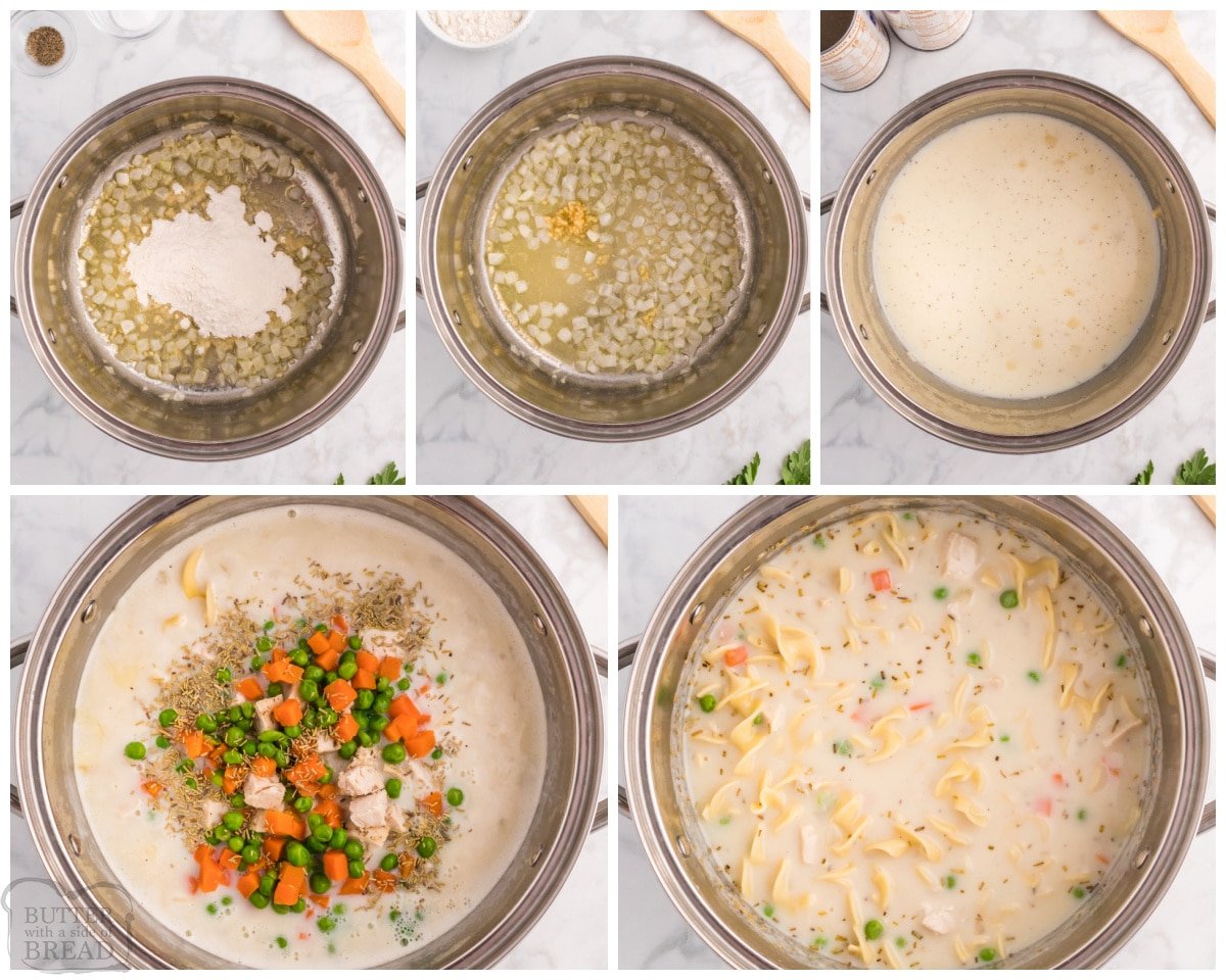 how to make creamy chicken noodle soup