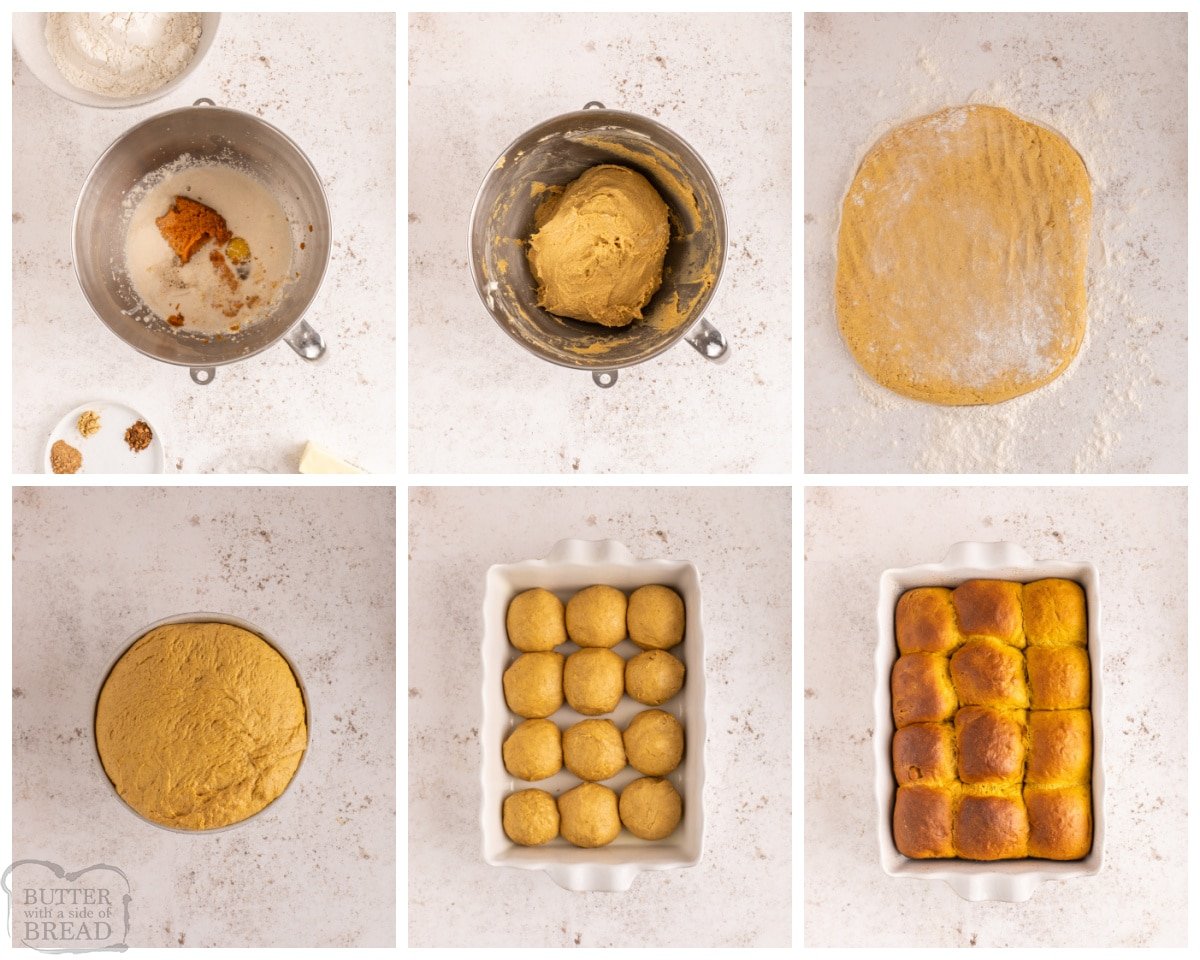how to make buttery soft pumpkin rolls