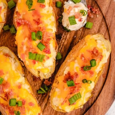 twice baked potatoes with Cheddar and Ranch