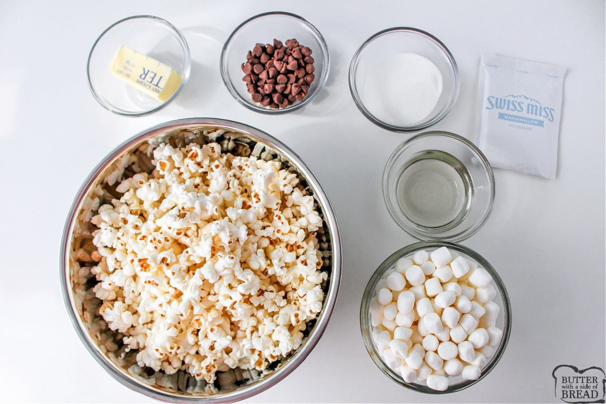 Ingredients in Hot Chocolate Popcorn