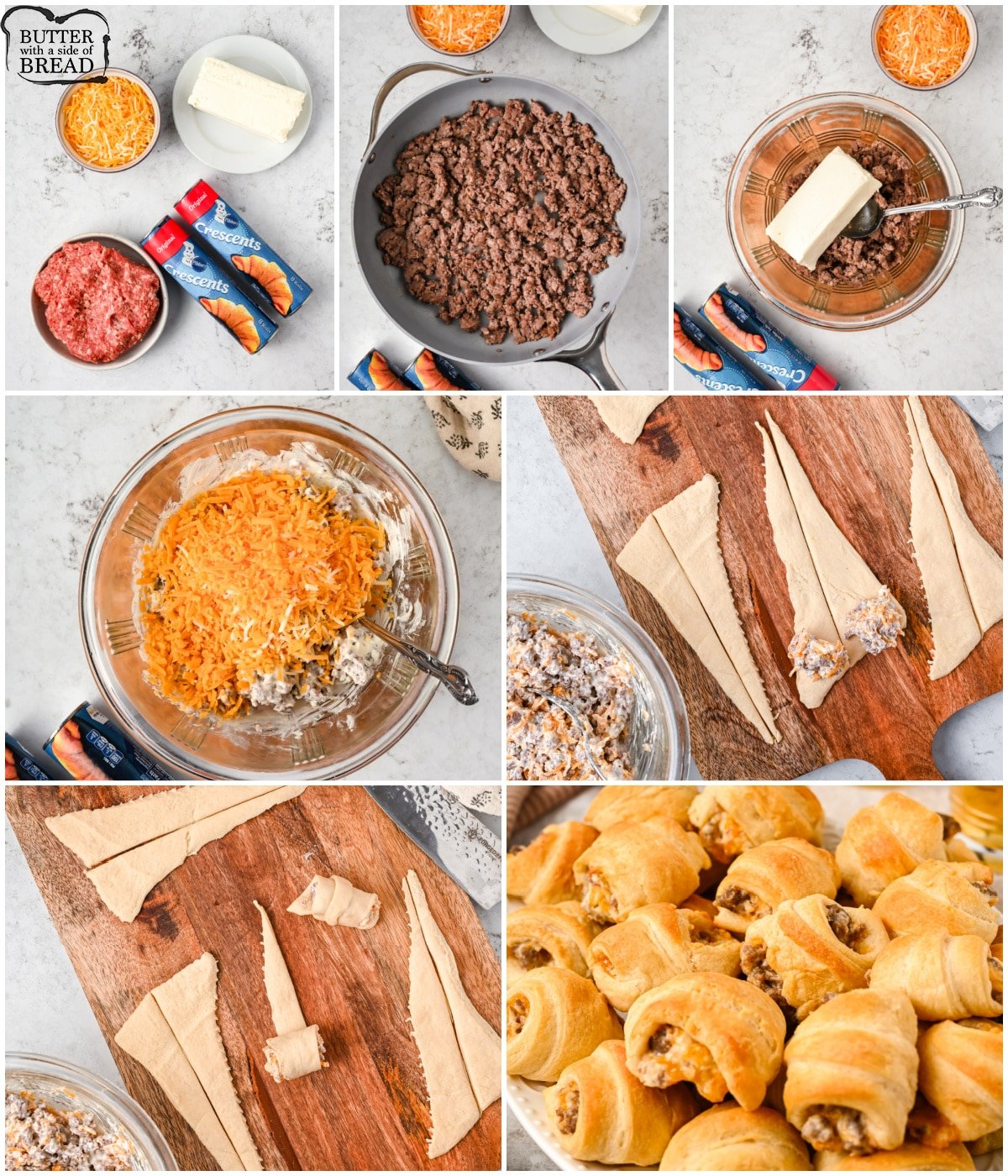 how to make sausage crescent rolls with cream cheese