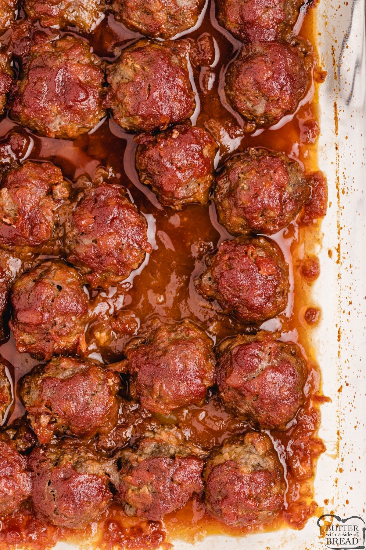 Meatballs with homemade barbecue sauce