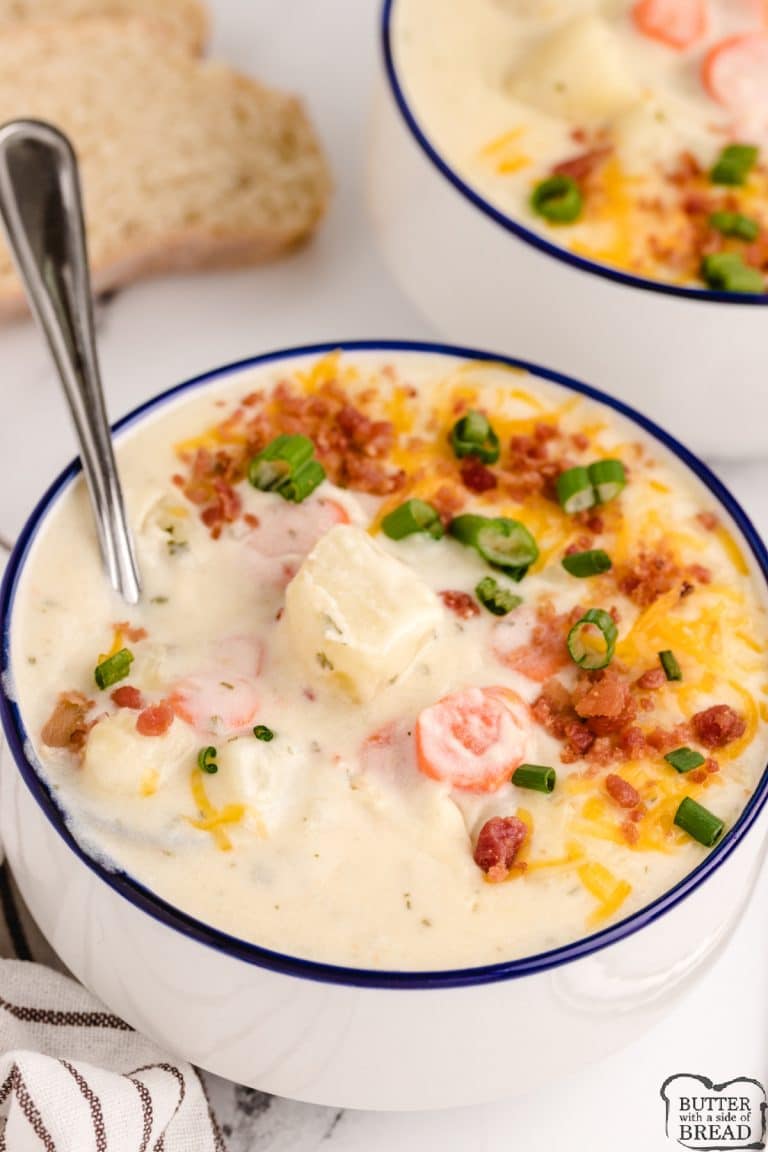 CHEESY POTATO SOUP - Butter with a Side of Bread