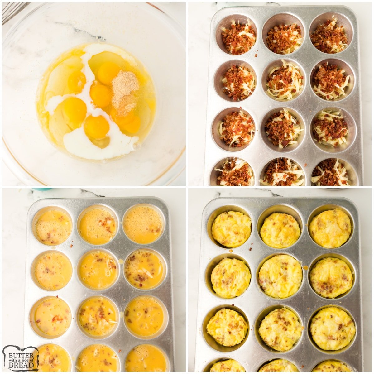 Step by step instructions on how to make Easy Egg Muffins