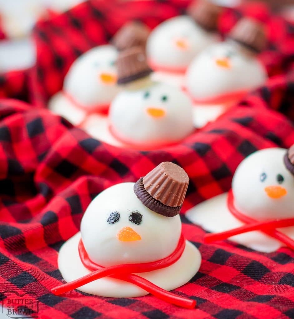 no bake gingerbread snowman truffles