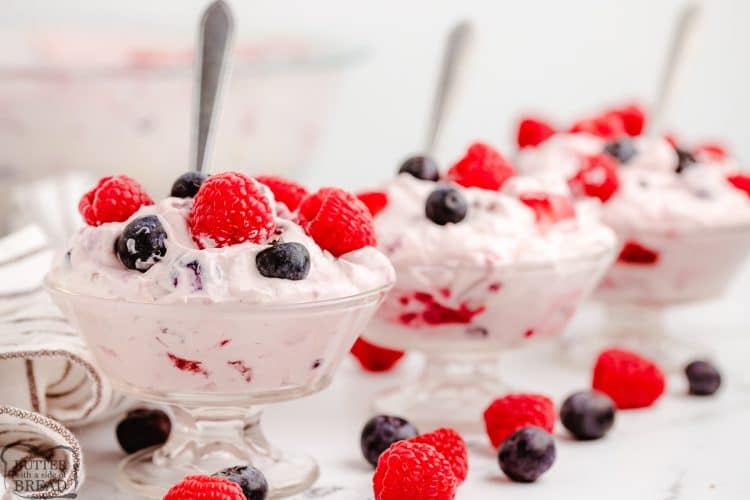 BERRIES AND CREAM SALAD Butter with a Side of Bread