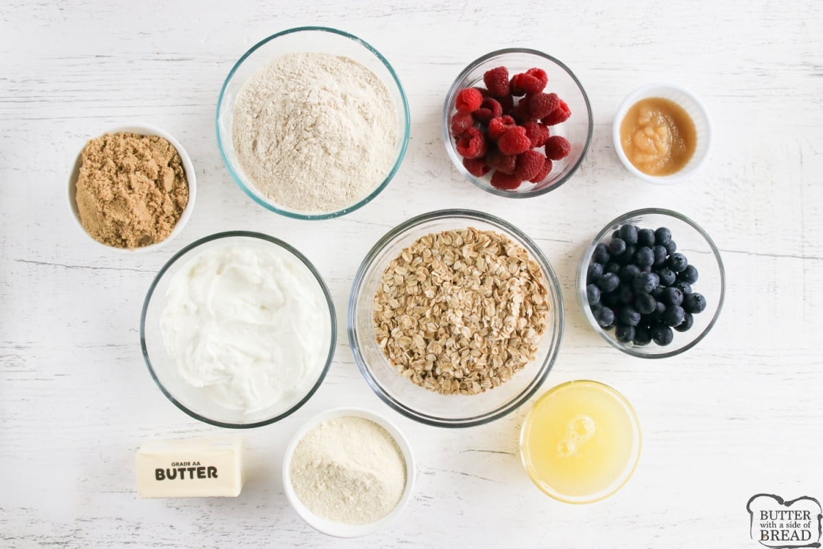Ingredients in High Protein Double Berry Muffins