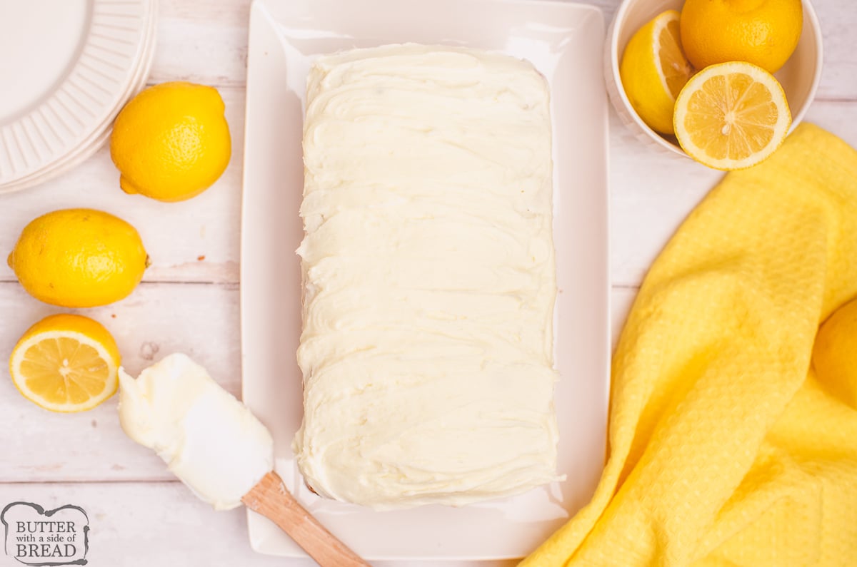 iced lemon loaf cake