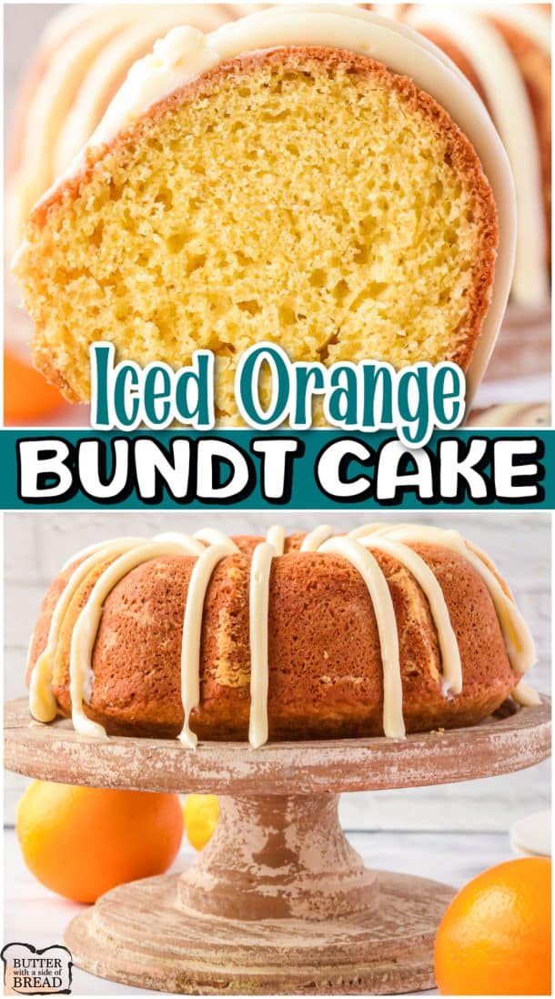 ORANGE BUNDT CAKE WITH CREAM CHEESE FROSTING - Butter with a Side of Bread