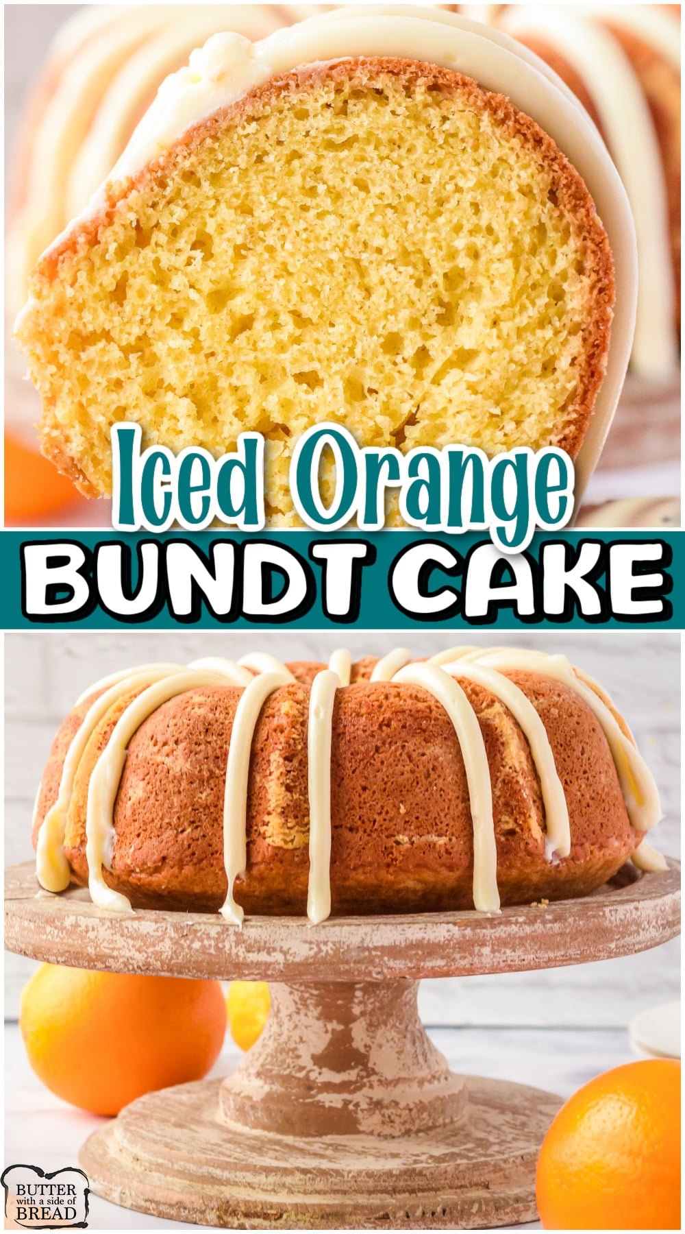 Orange Bundt Cake with Cream Cheese frosting is made with fresh orange juice and lemons, then topped with a rich cream cheese frosting! Fantastic homemade Bundt Cake recipe with delightful citrus flavors.
