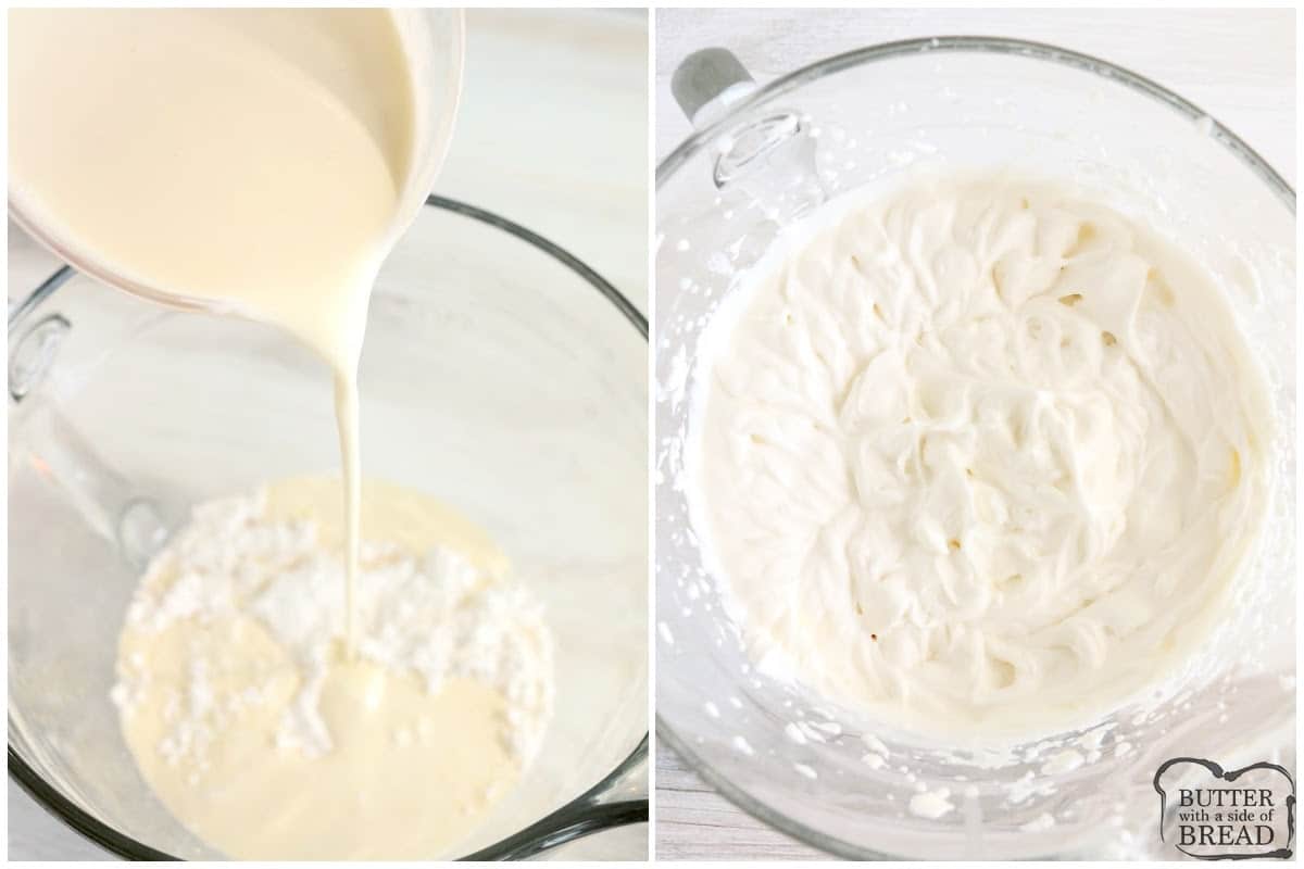 Making sweetened whipped cream