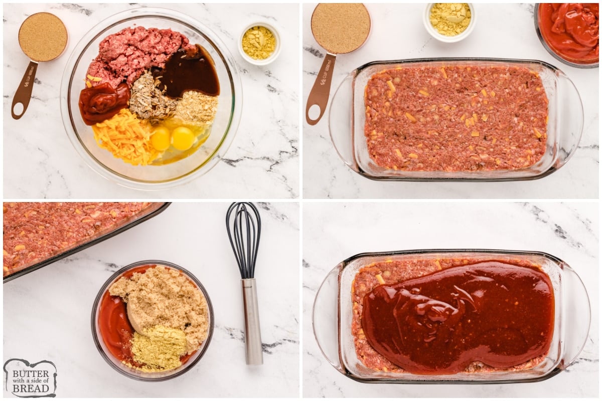 Step by step instructions on how to make Ritz Cracker Meatloaf