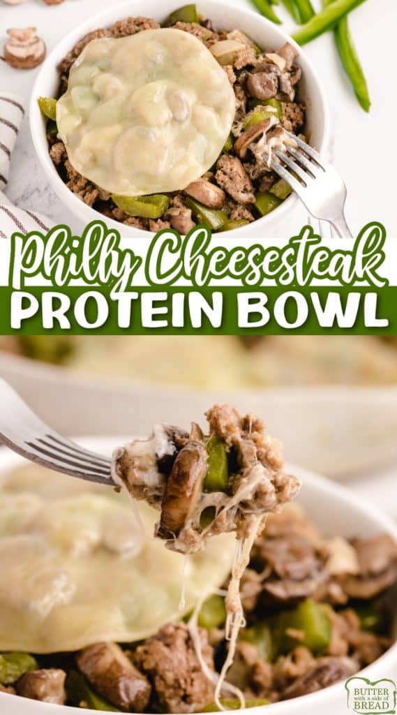 PHILLY CHEESESTEAK BOWLS - Butter with a Side of Bread