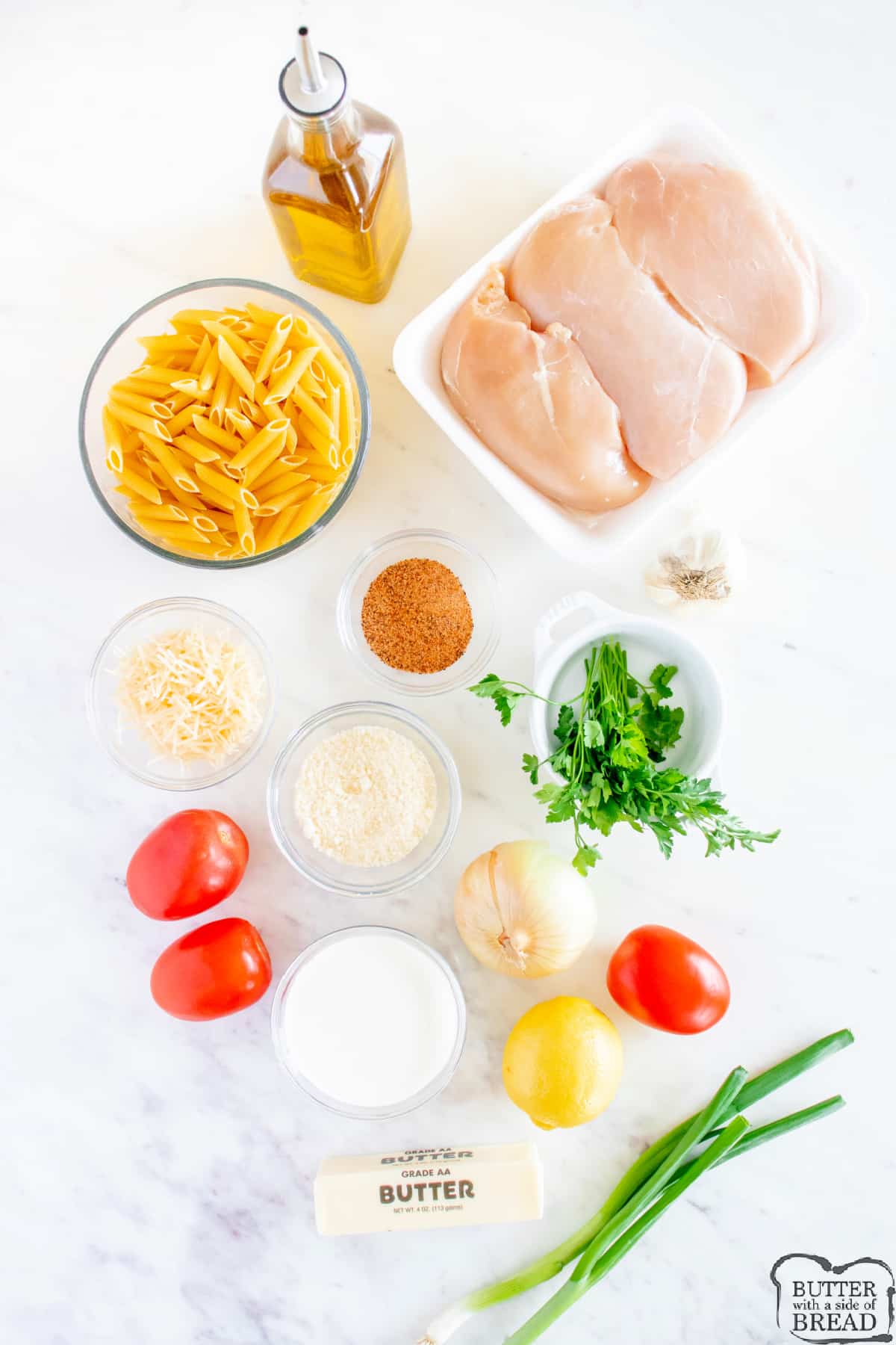 Ingredients in Copycat Chili's Cajun Chicken Pasta