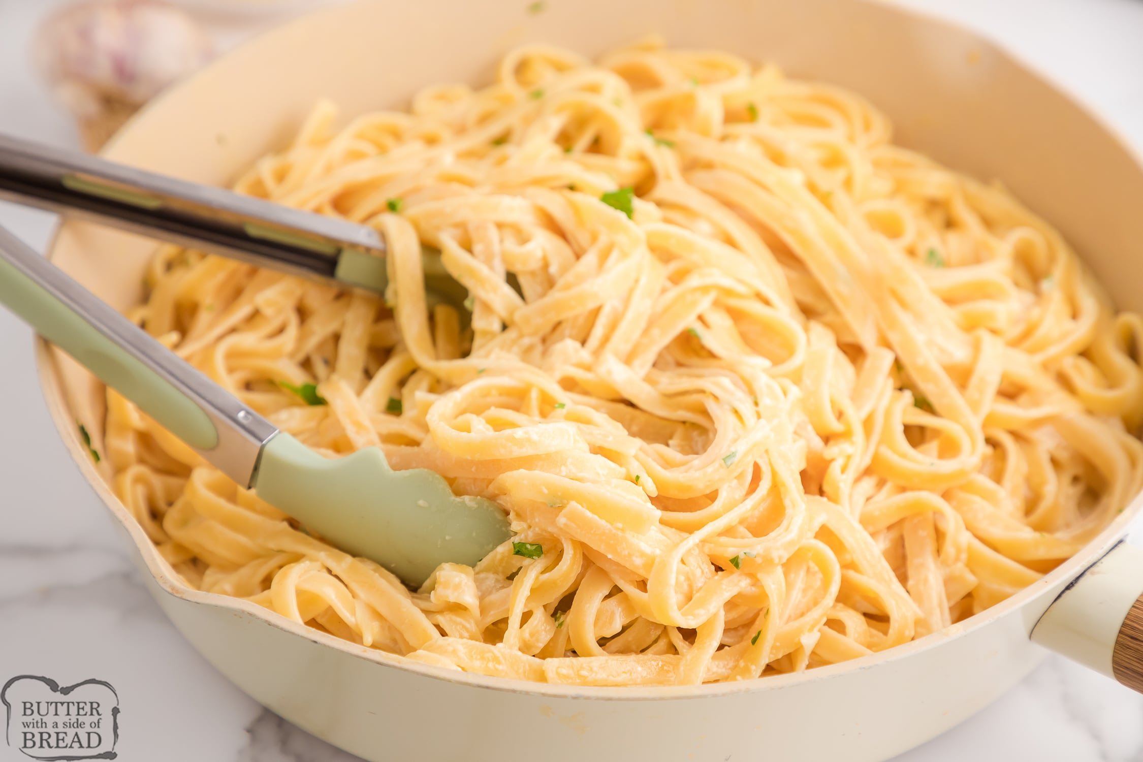 skillet creamy lemony pasta with garlic