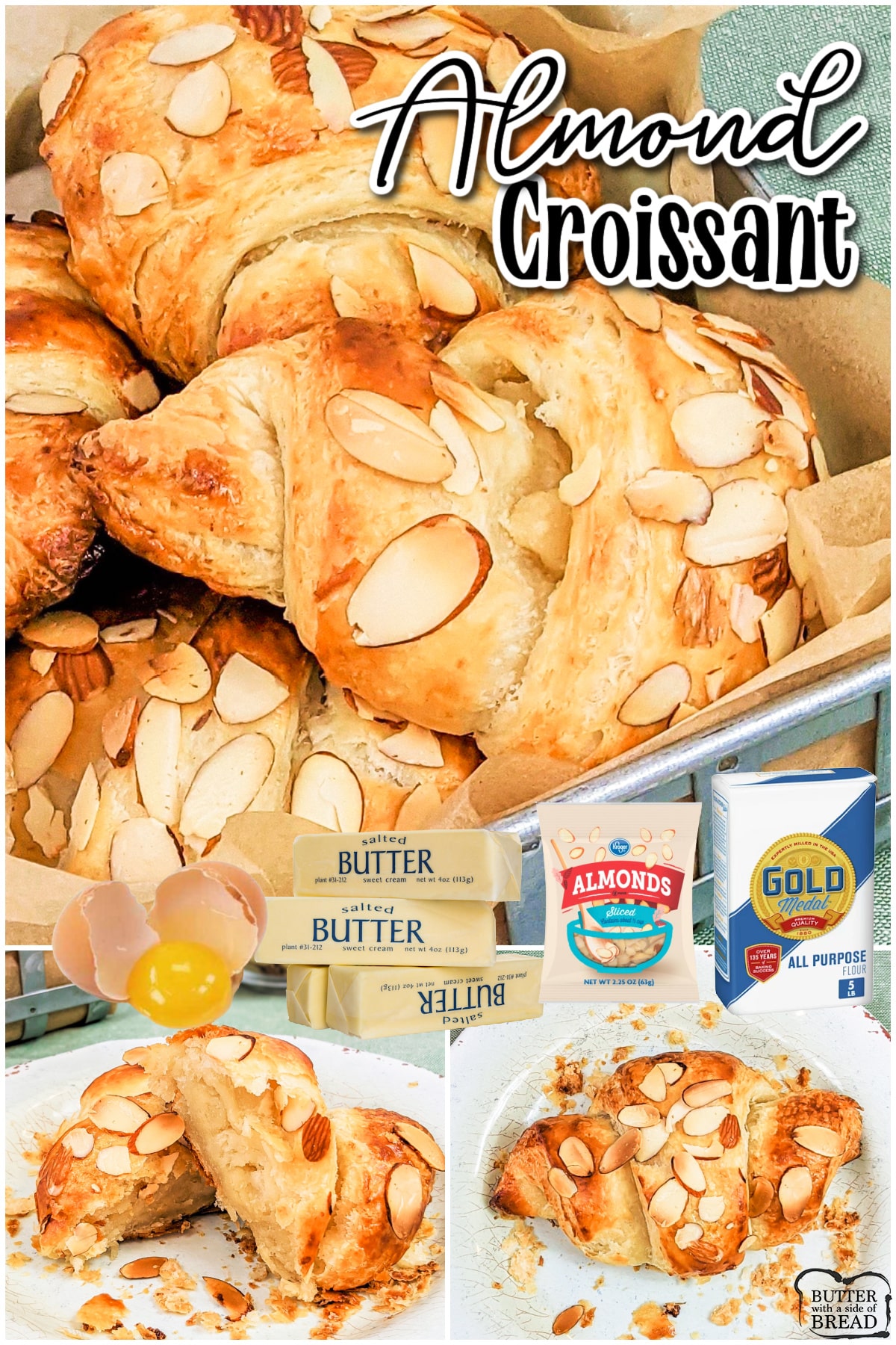 Almond Croissants a delicious, flaky, homemade treat that brings the bakery to you! Give this recipe for almond croissants a try, every buttery batch is well worth it! 