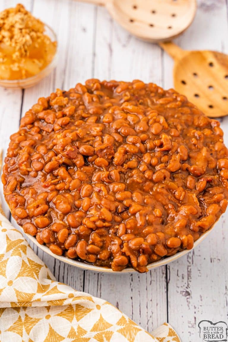 APPLE PIE BAKED BEANS - Butter with a Side of Bread