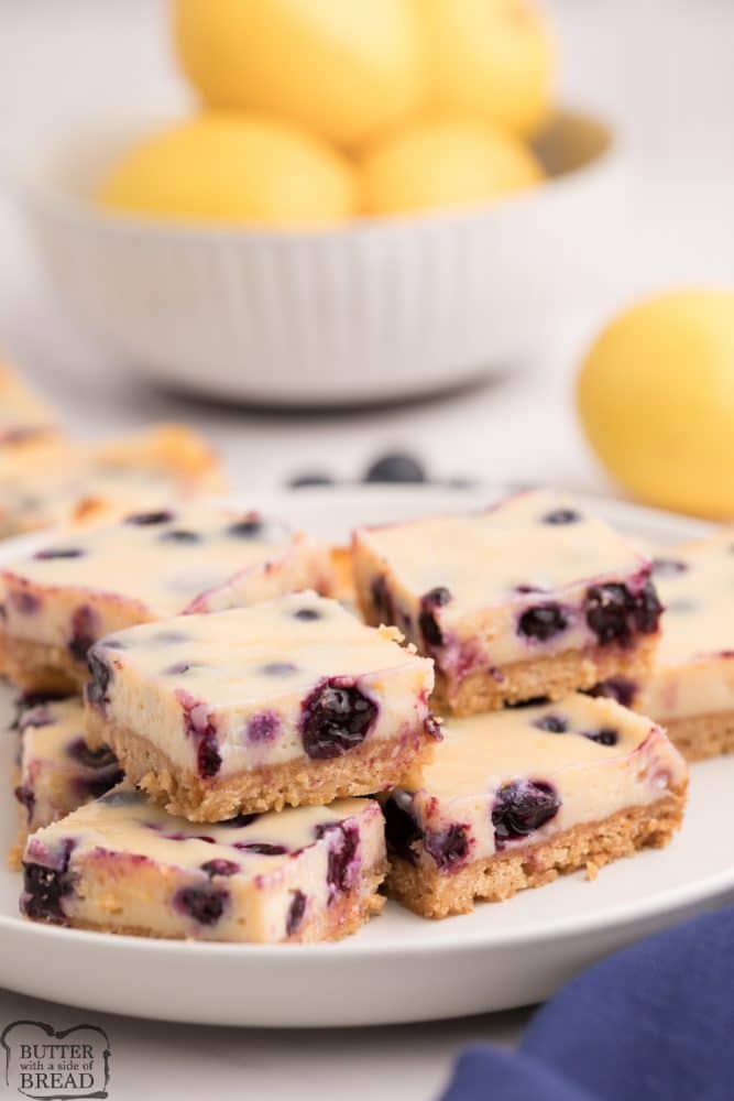 BLUEBERRY LEMON BARS - Butter with a Side of Bread