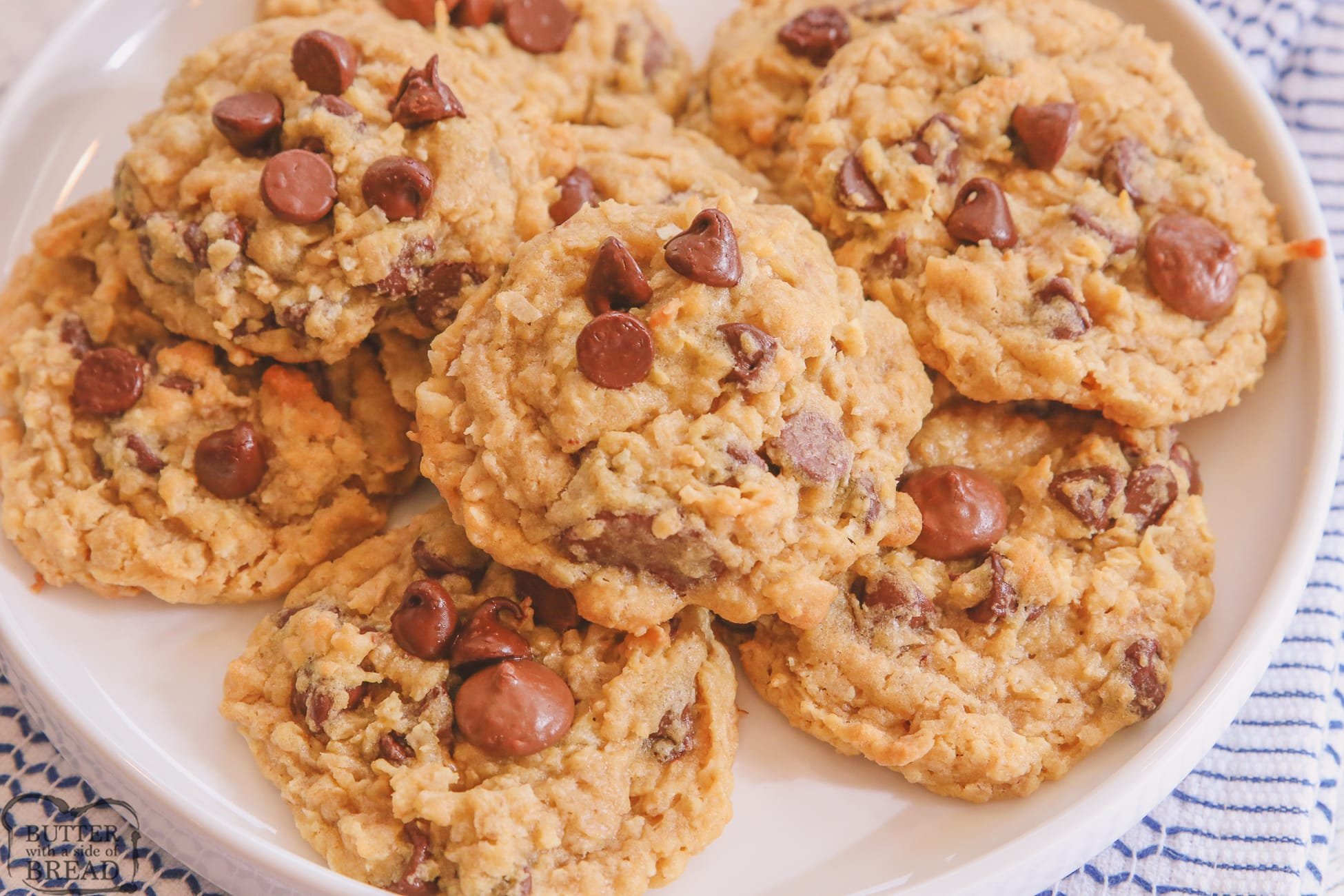 chocolate chip oatmeal coconut cookies
