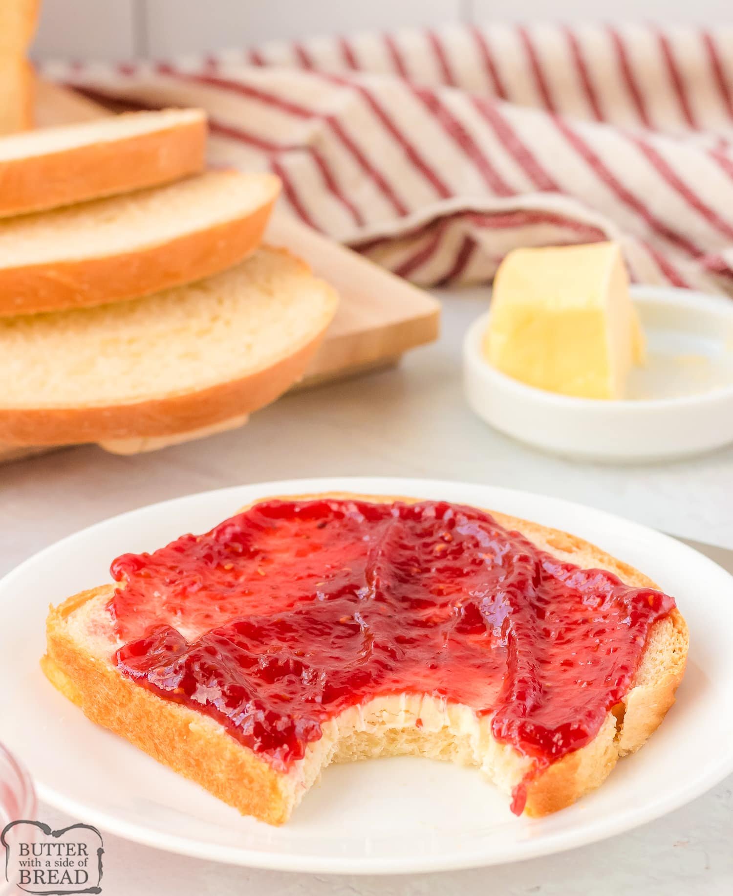 slices of vegan bread with jam