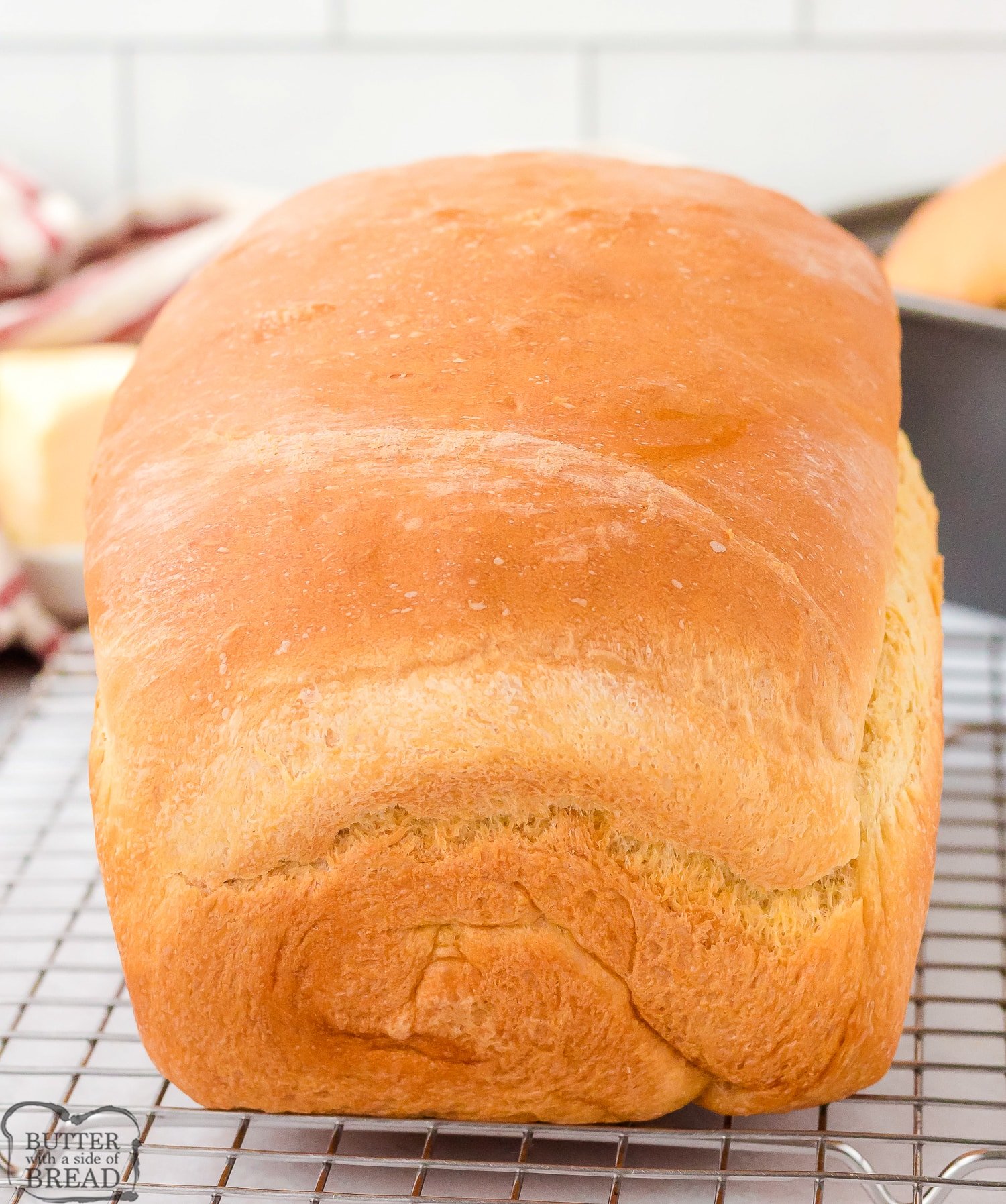 loaf of homemade vegan bread