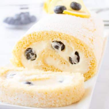 lemon blueberry cake roll