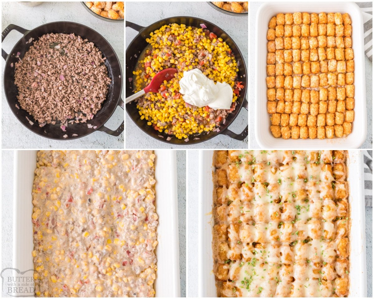 how to make southwestern tater tot casserole