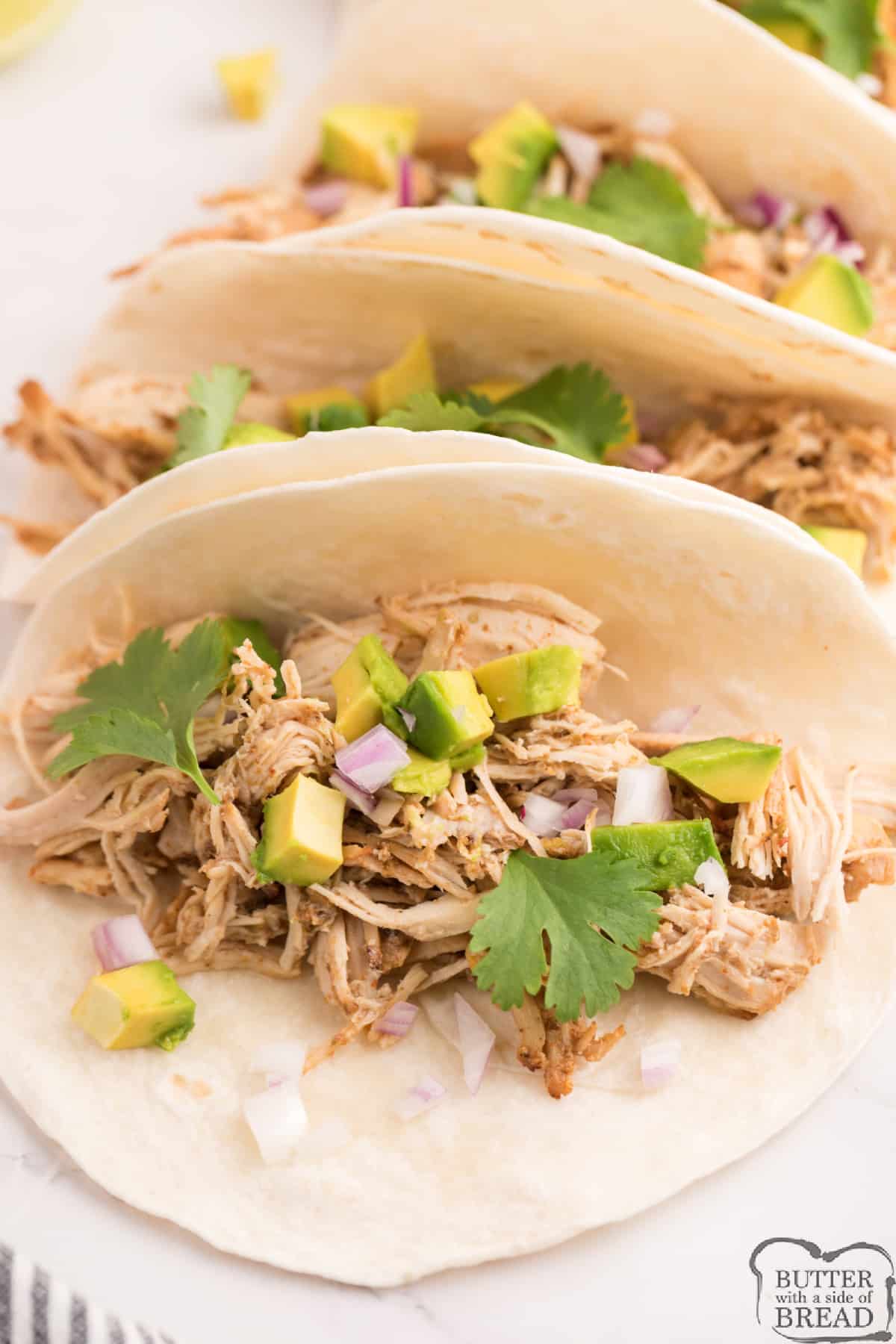 Slow cooker chicken recipe for tacos and burritos