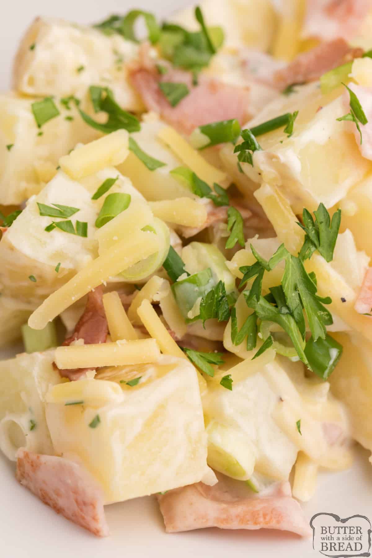Potato Salad with bacon and cheese