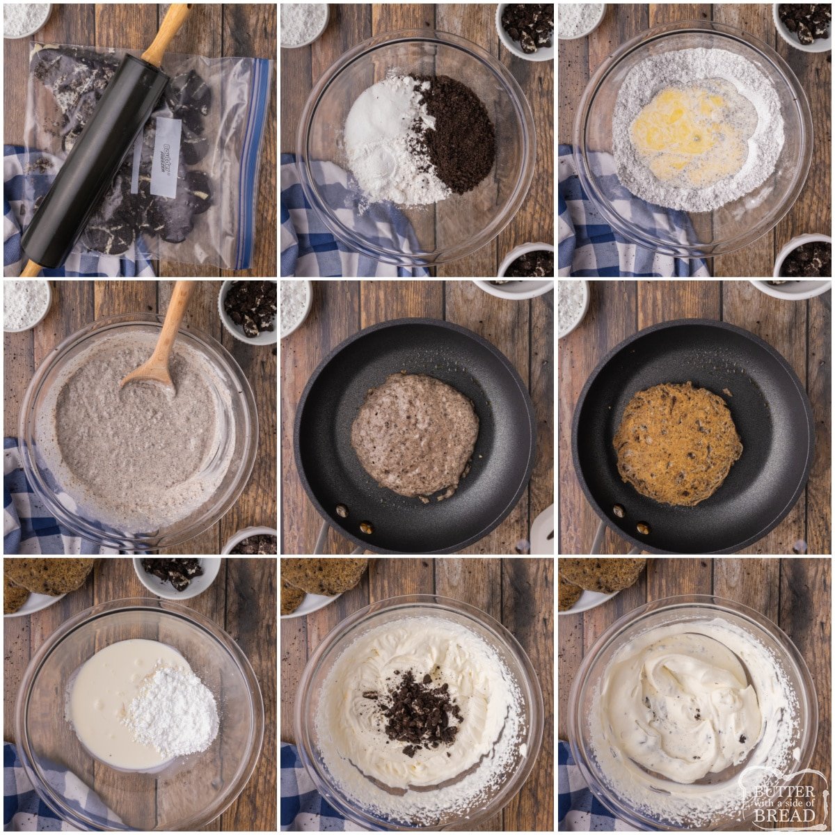 Step by step instructions on how to make crushed Oreos