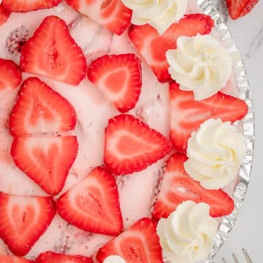 strawberry pie with fresh whipped cream
