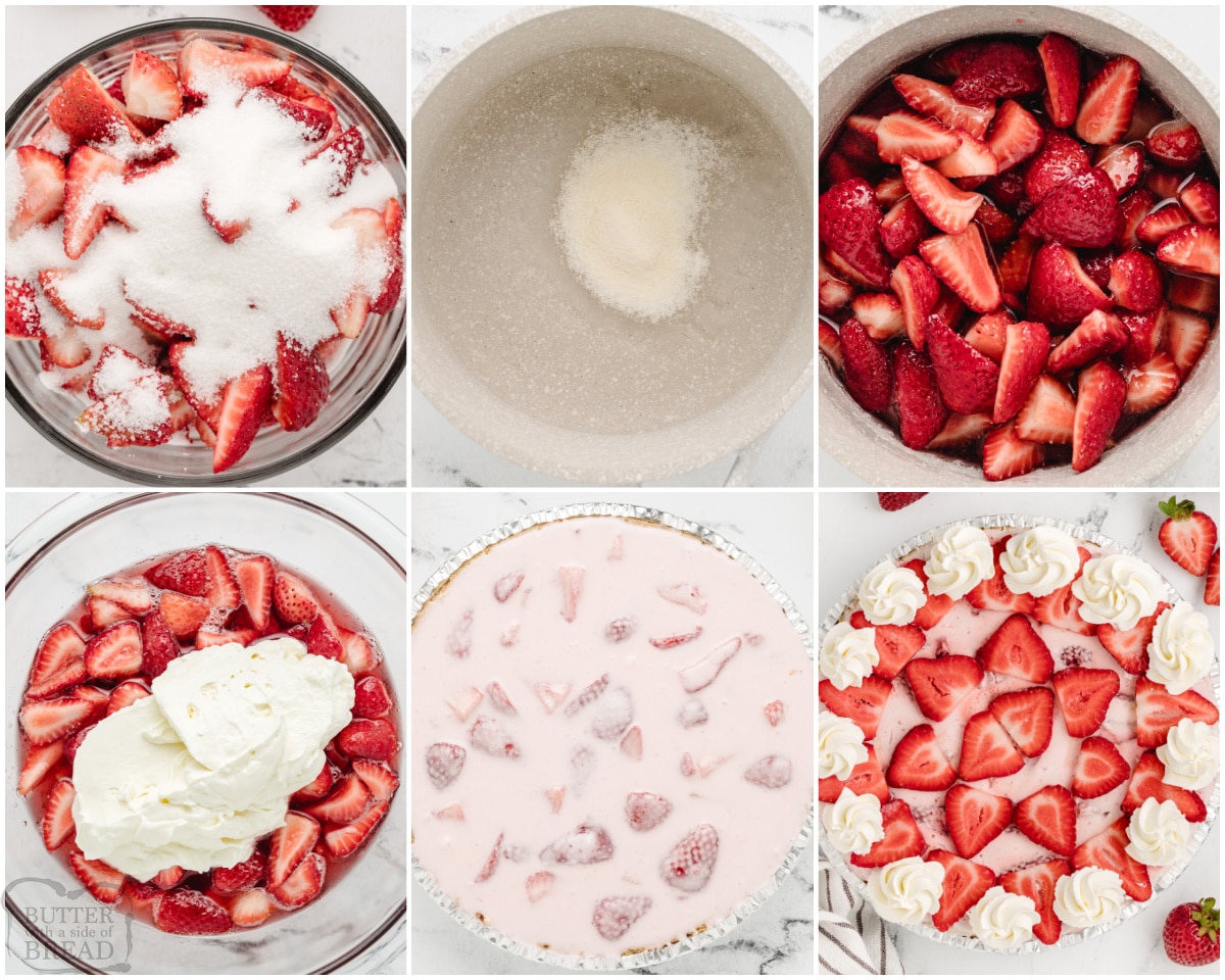 how to make an easy strawberries and cream pie