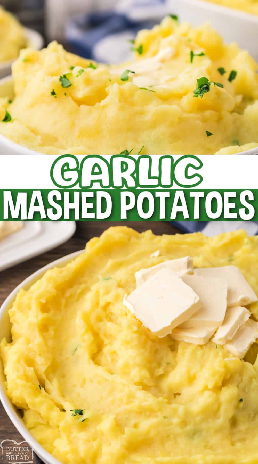 Garlic Mashed Potatoes made with freshly roasted garlic have so much flavor! Delicious mashed potatoes recipe that yields soft and creamy potatoes every time. 