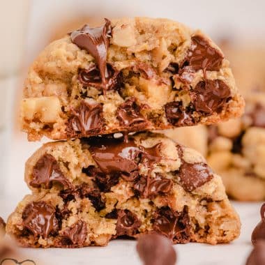 chocolate chip cookies with oats and walnuts