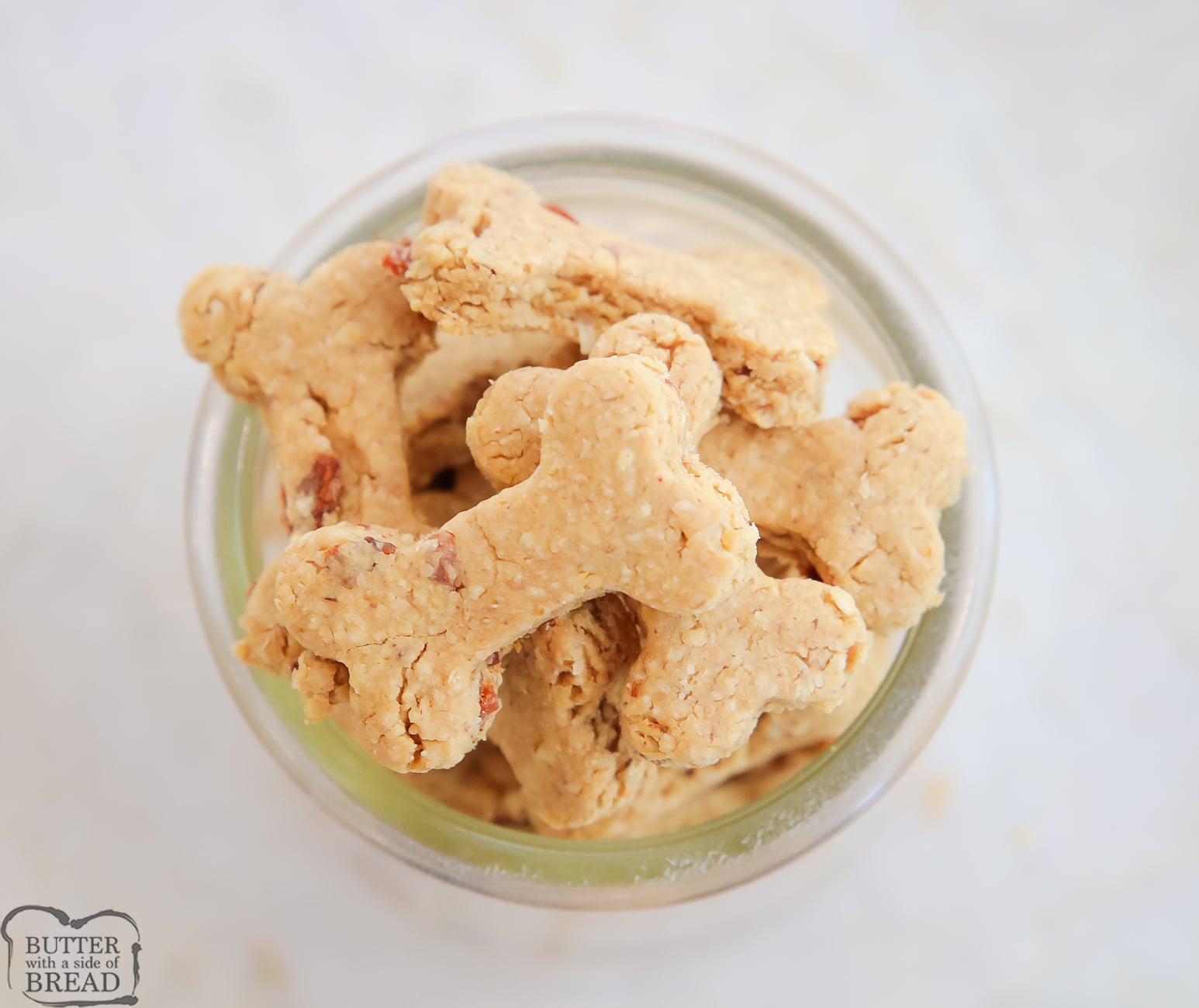 dog biscuits in a small jar