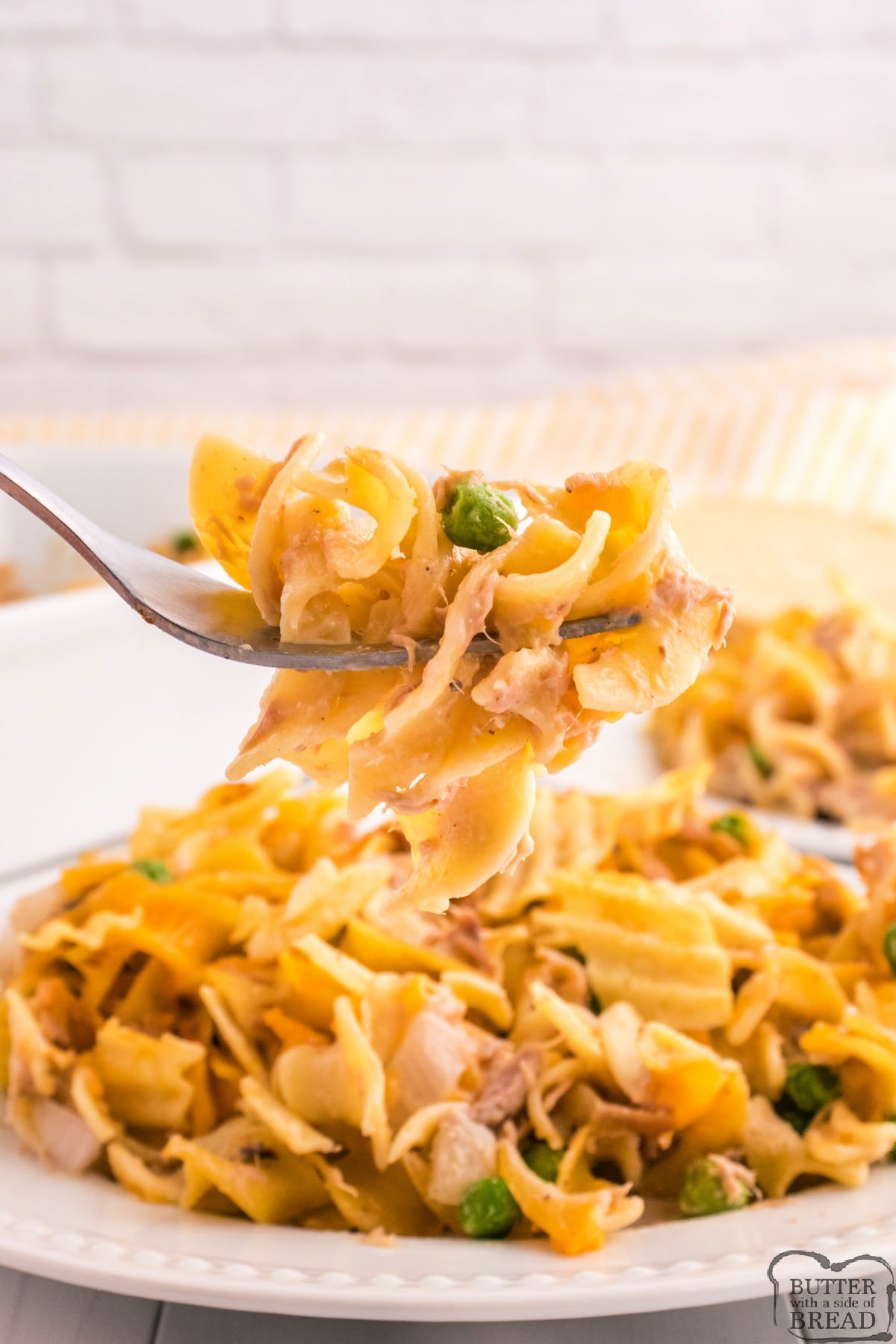 Casserole with noodles and canned tuna