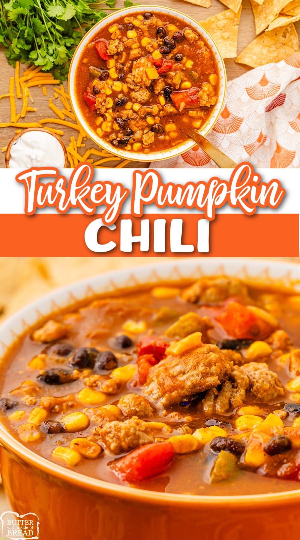 Turkey Pumpkin Chili is a healthy and filling meal made with ground turkey and pumpkin. Easy chili recipe that is ready in less than 30 minutes! 