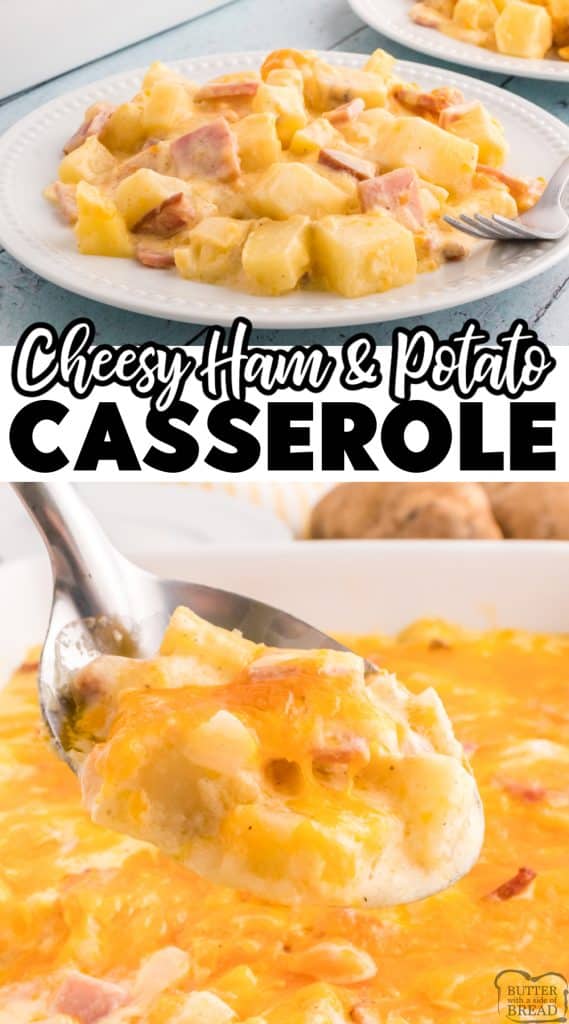 CHEESY HAM AND POTATO CASSEROLE - Butter with a Side of Bread