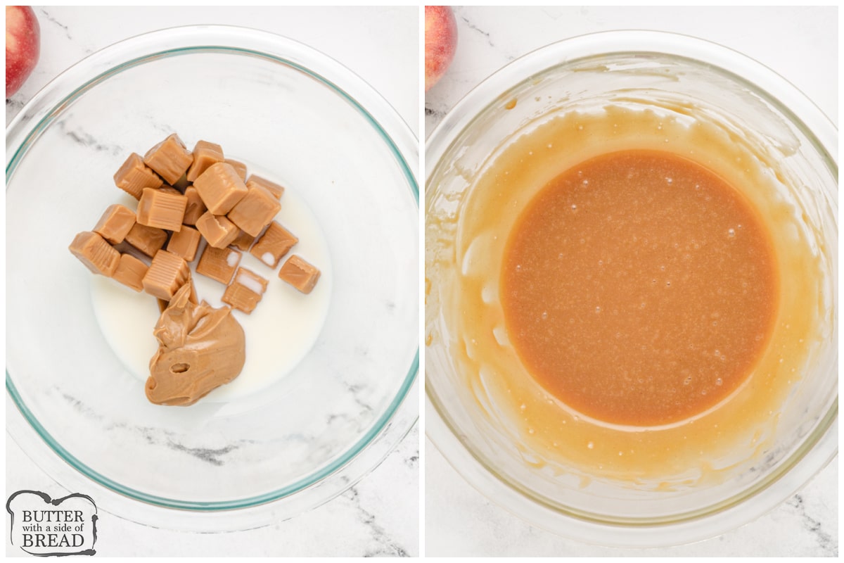 How to make caramel peanut butter dip