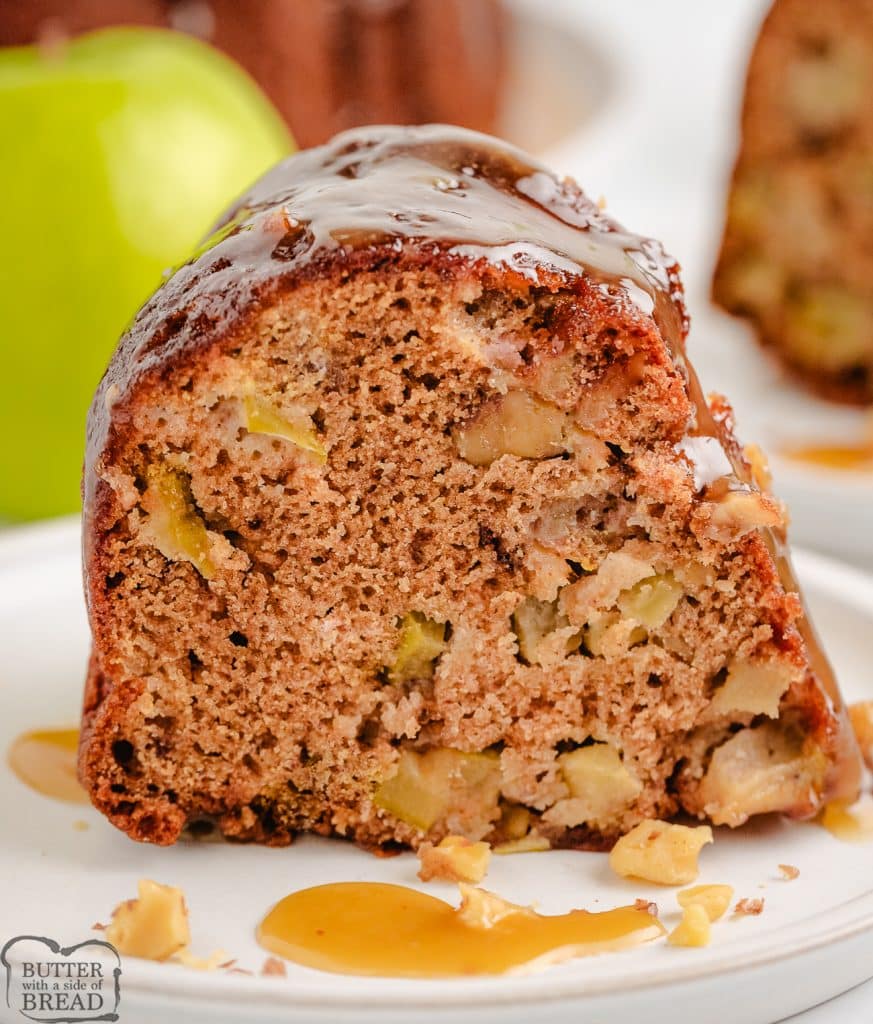 slice of apple pound cake