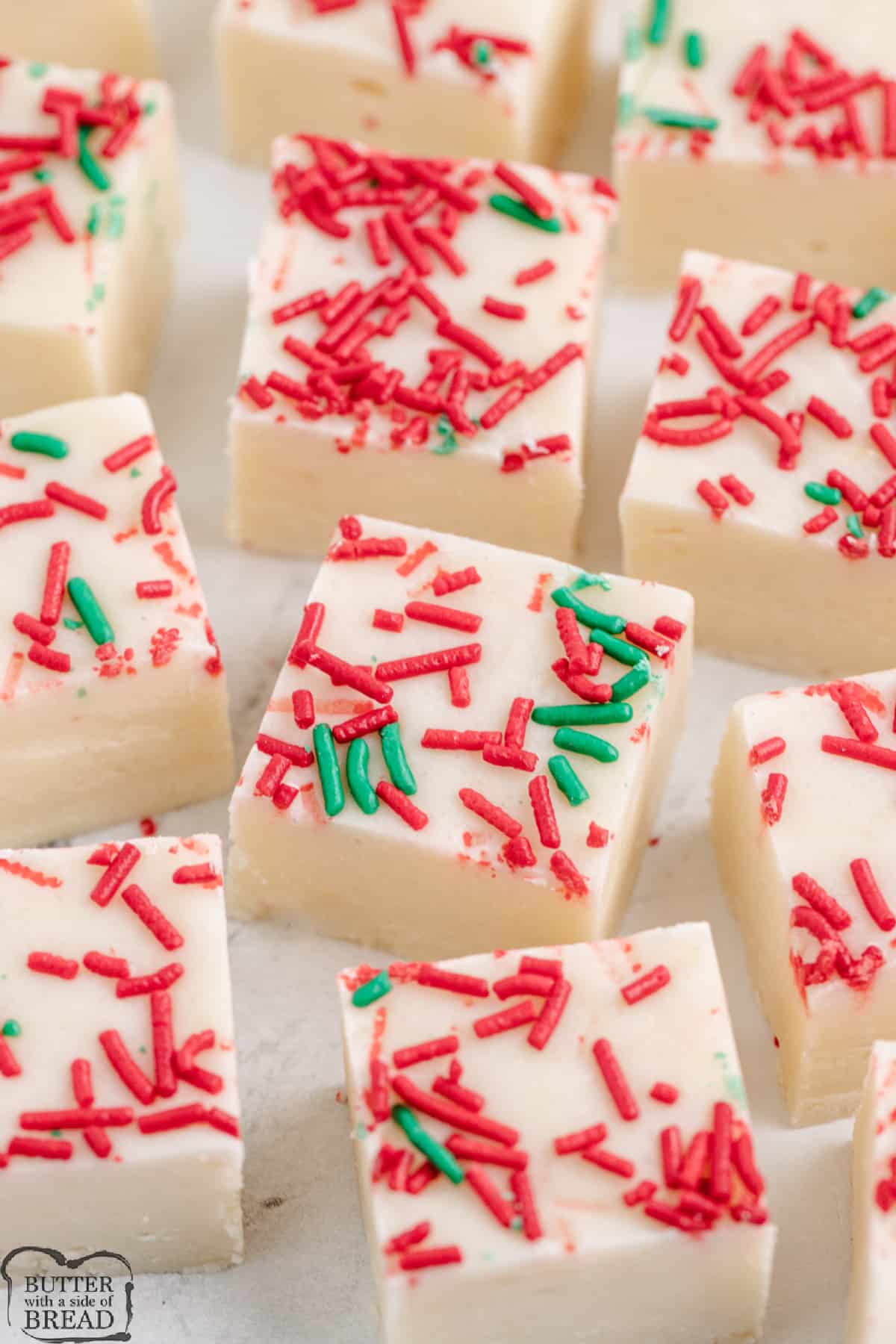 Easy fudge recipe made with sugar cookie mix. 