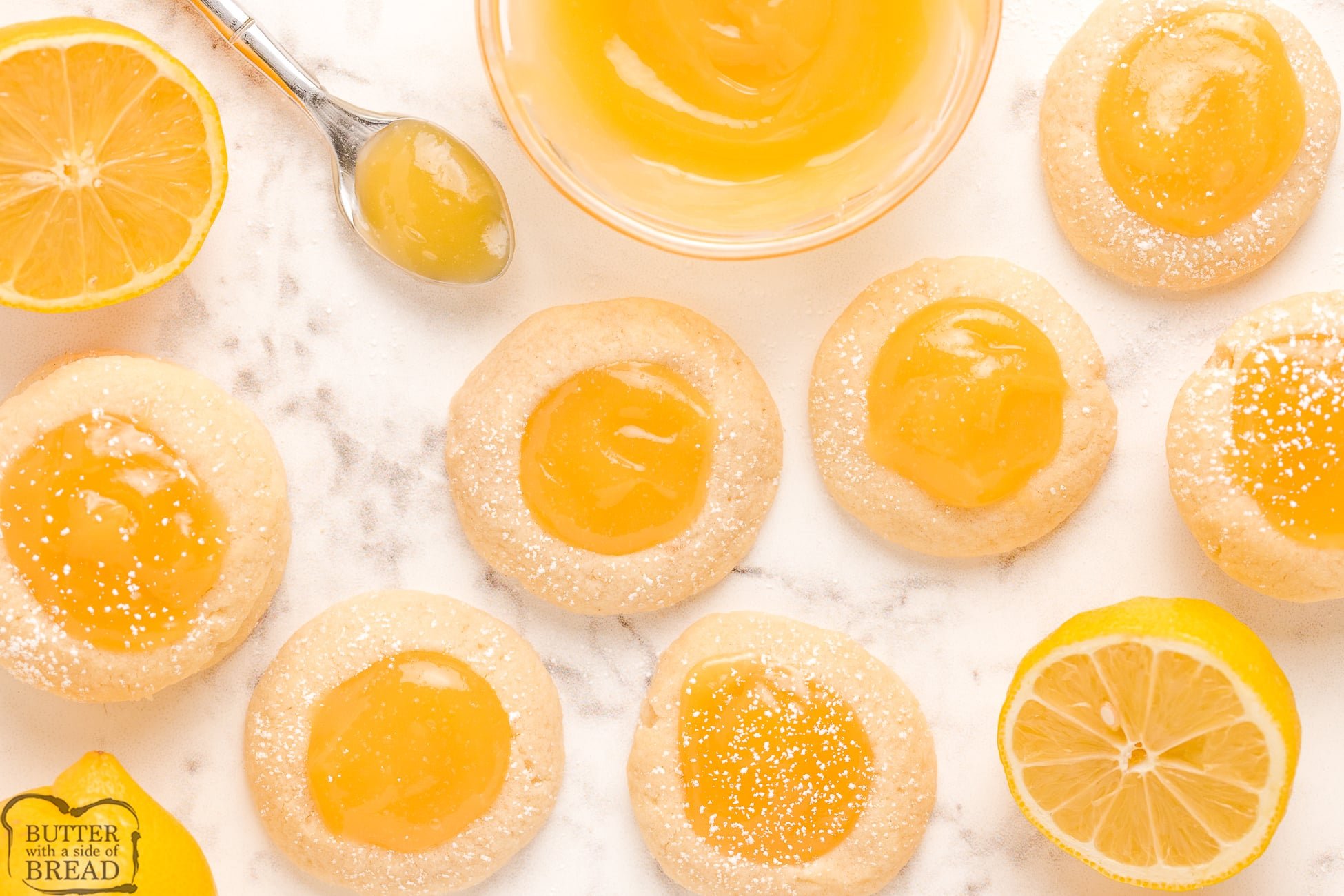 butter cookies filled with lemon curd