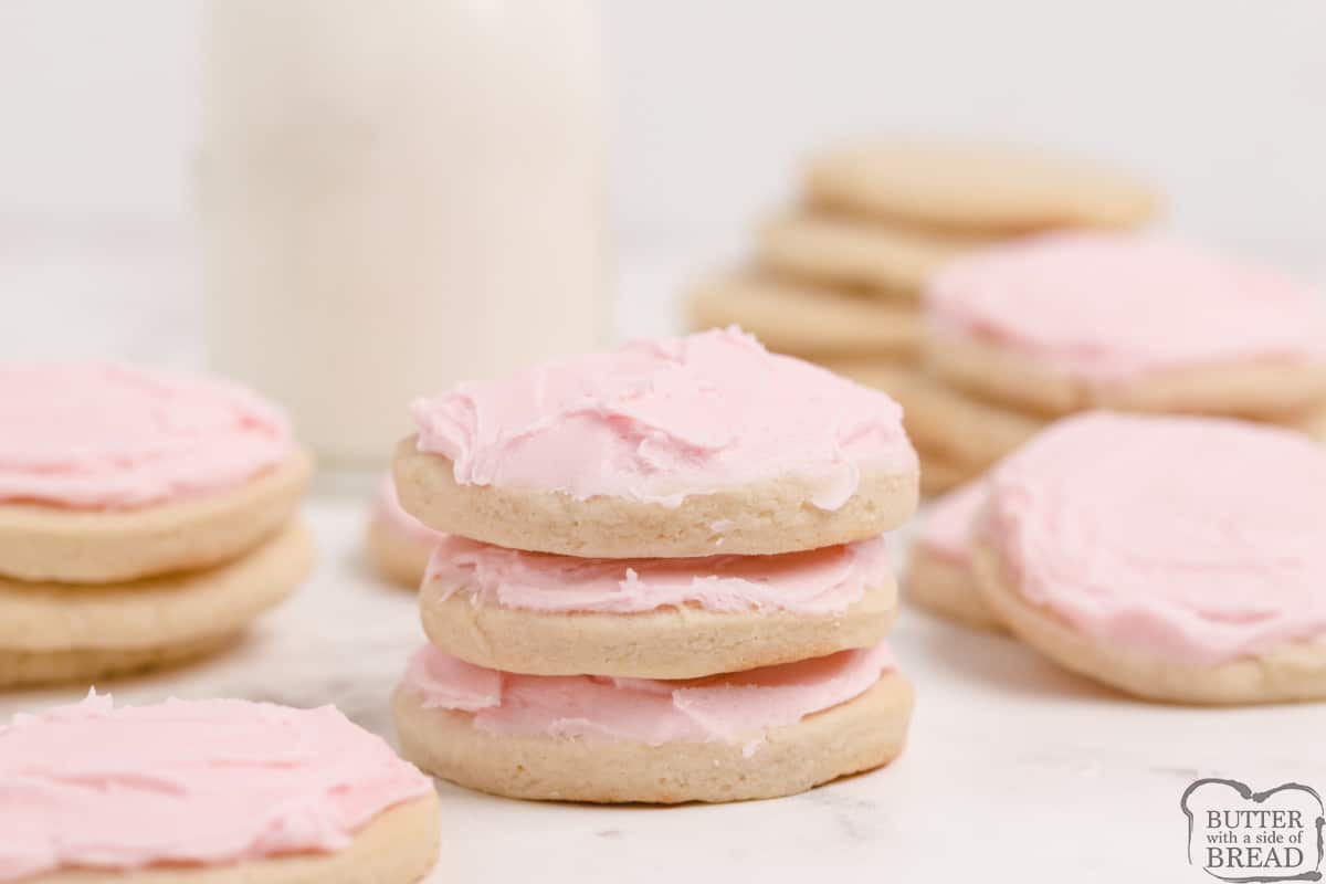 Sugar cookies made with cream cheese. 