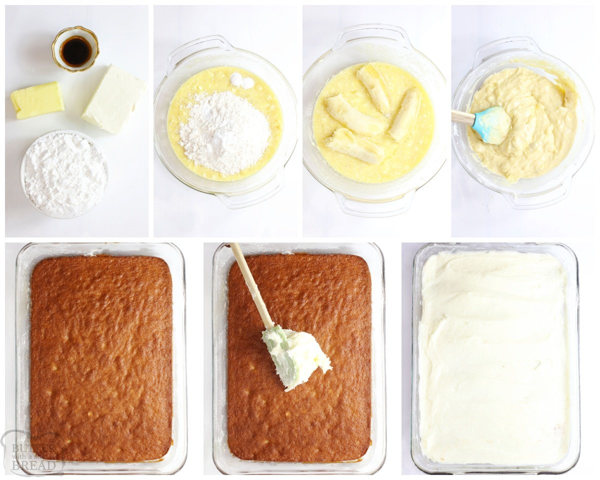 how to make cream cheese banana bars