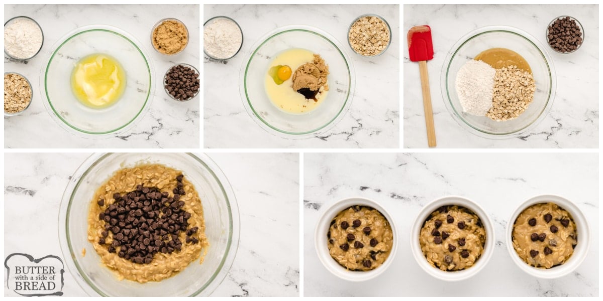How to make Oatmeal Chocolate Chip Cookie in a Mug.